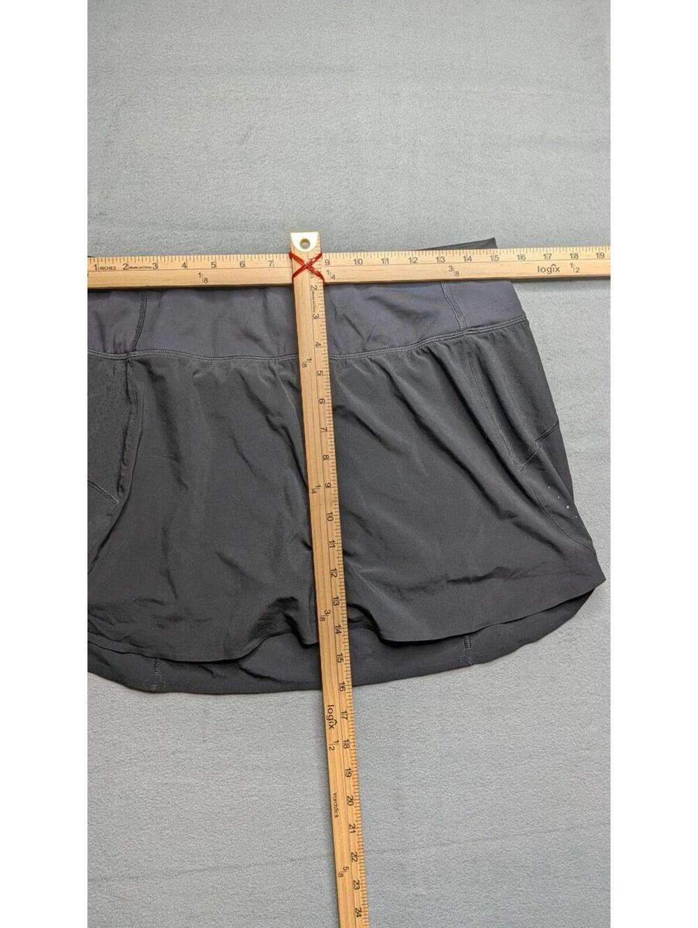 Athleta Run With It Skort Womens M Black Mesh Pockets Short Athletic Running - Picture 9 of 9